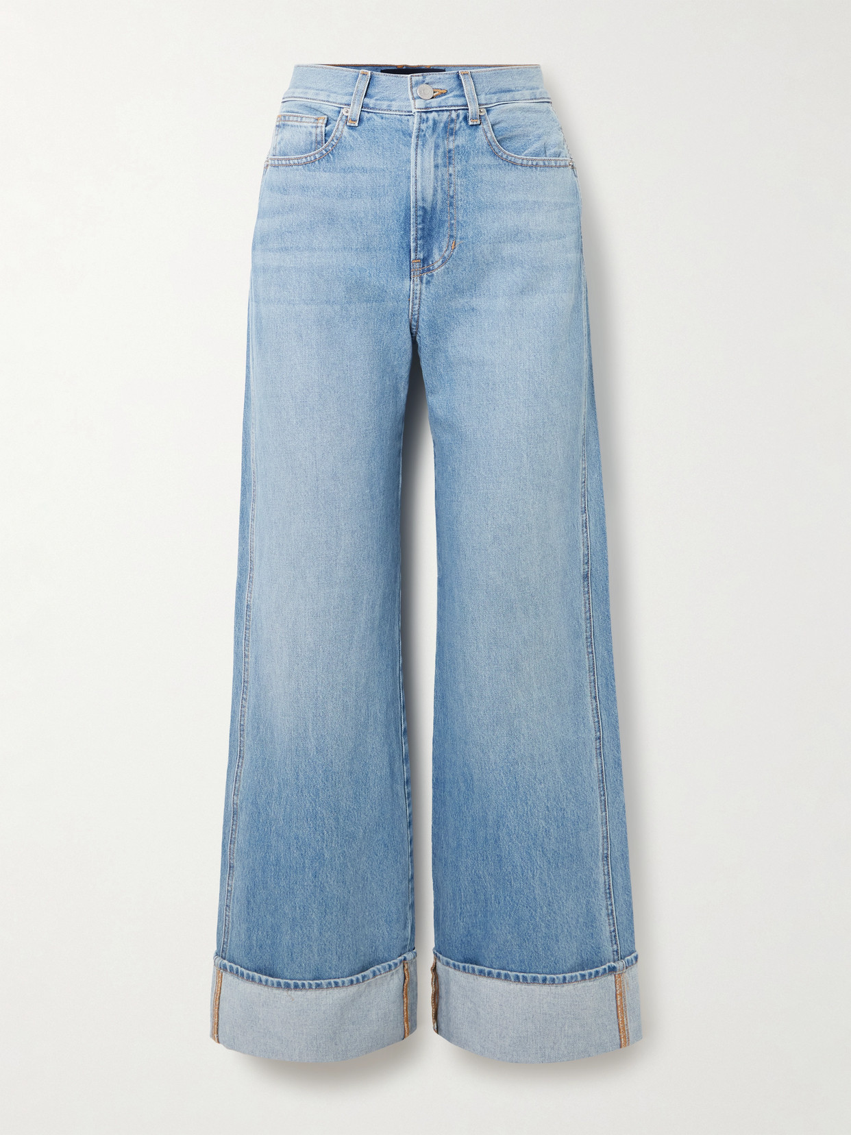Veronica Beard Taylor High-rise Wide-leg Jeans In Blue