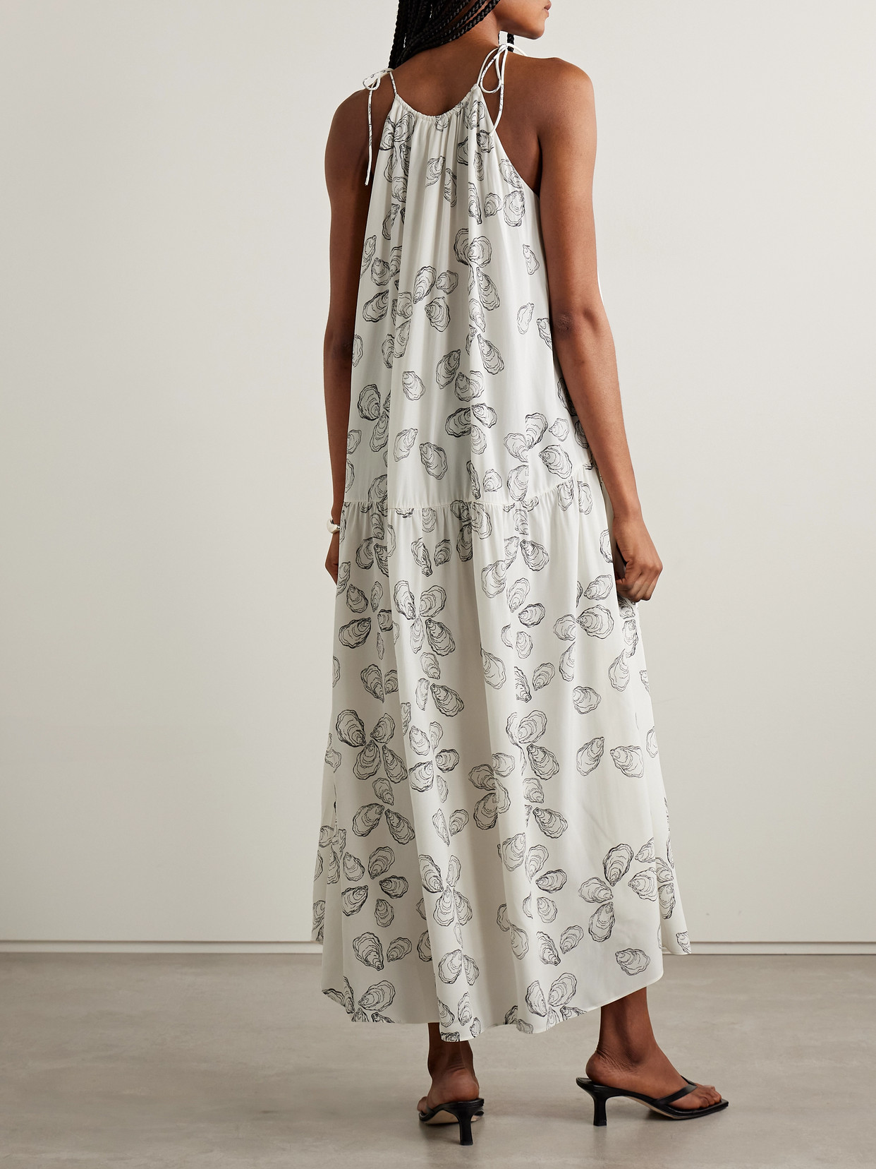 Anine Bing Santana Printed Voile Midi Dress In Multi