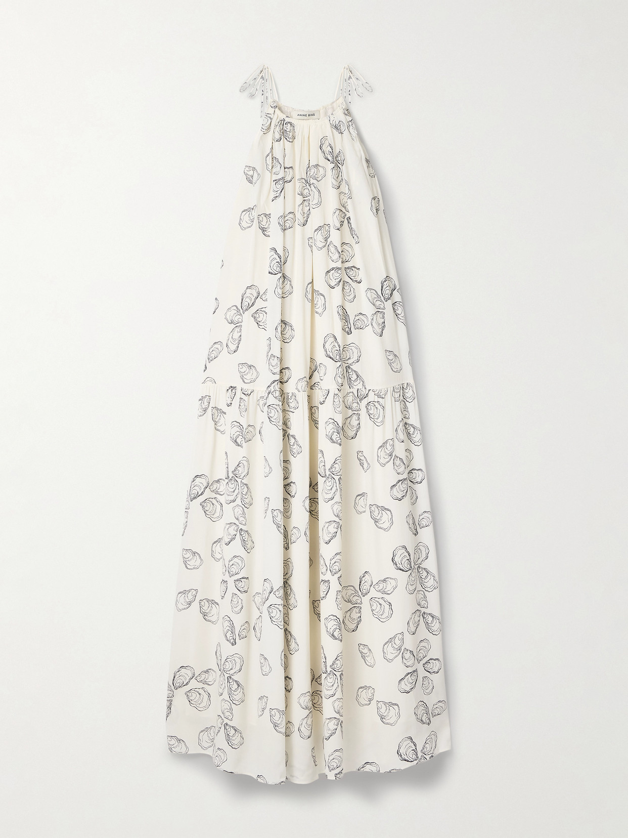 Anine Bing Santana Printed Voile Midi Dress