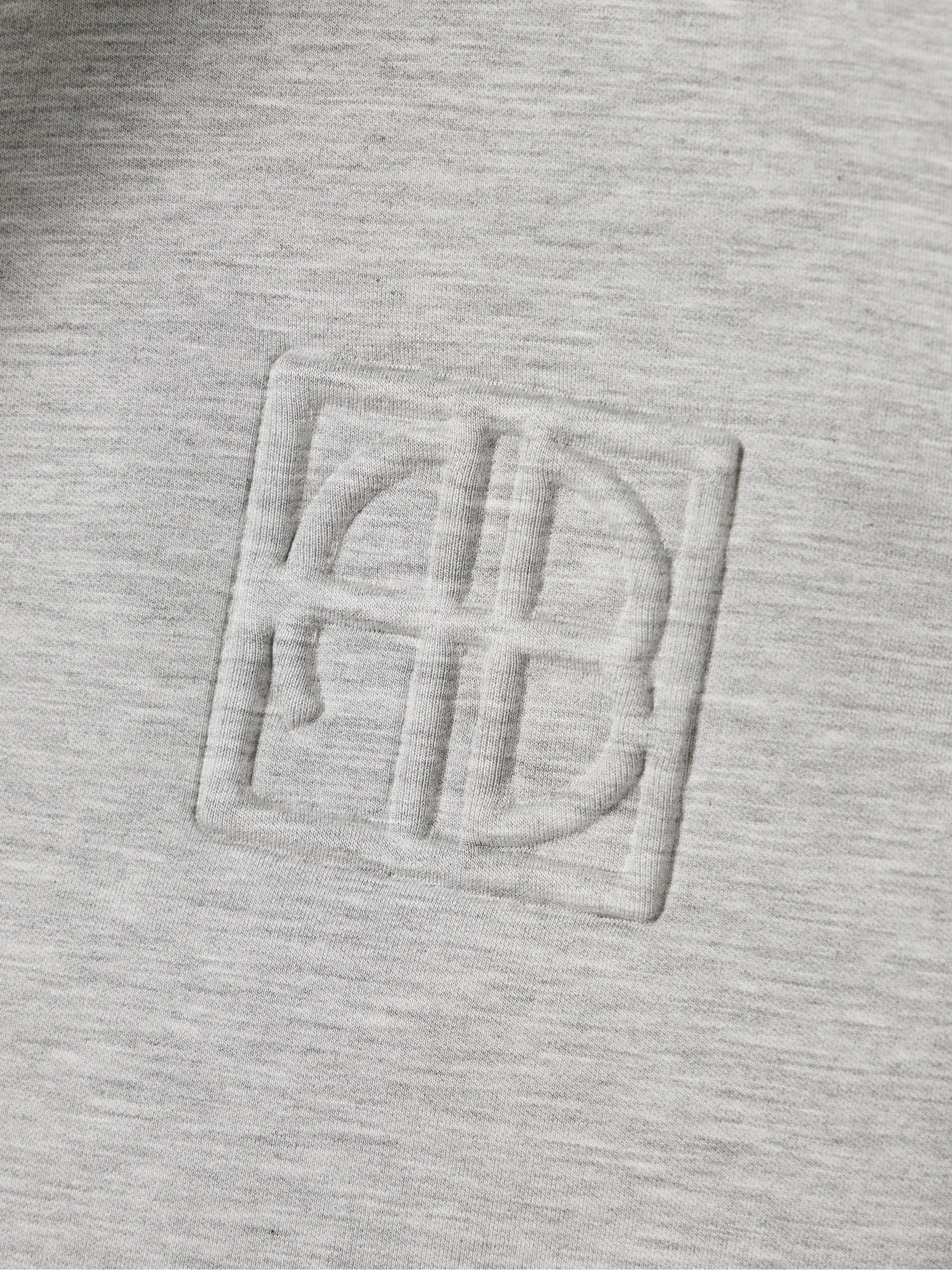 ANINE BING Embossed stretch-jersey hoodie thumbnail