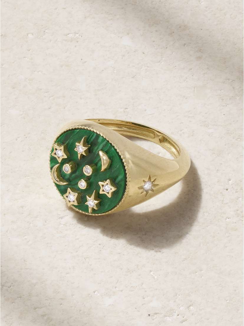 L’Atelier Nawbar 18-karat Gold, Turquoise And Diamond Ring