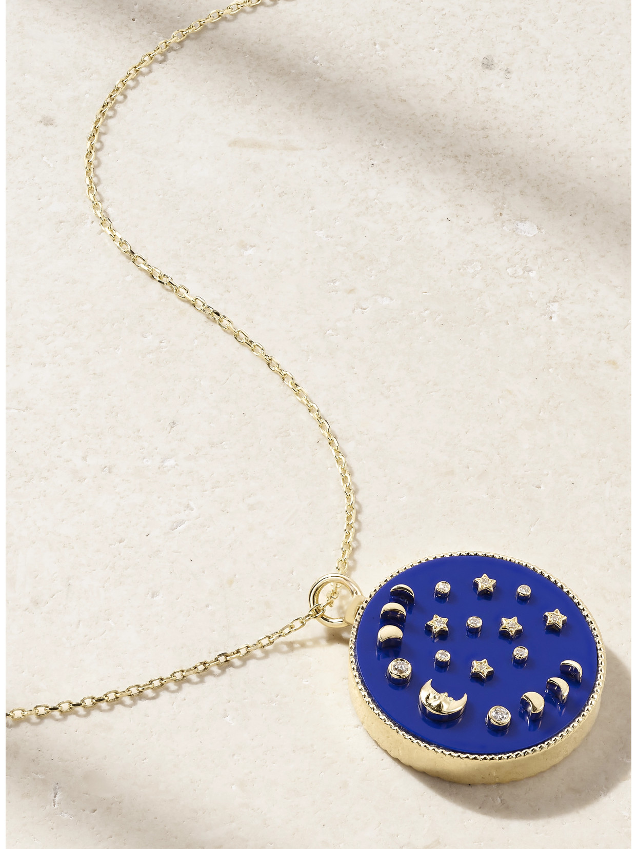 L'atelier Nawbar When The Sun Comes Out 18-karat Gold Multi-stone Necklace