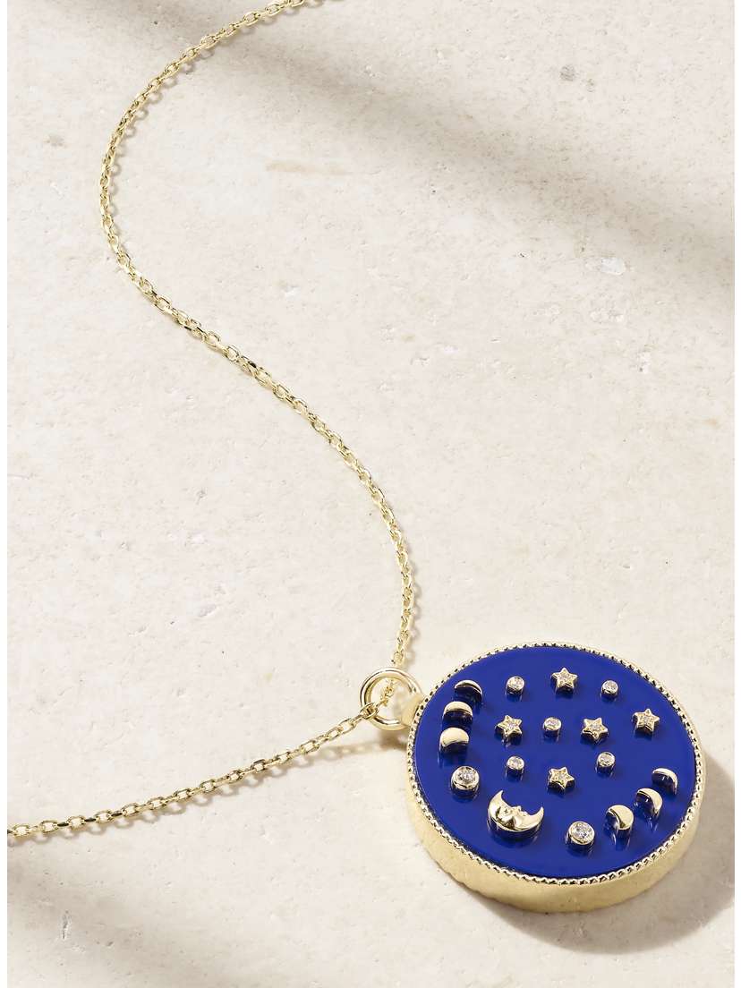 L’Atelier Nawbar When The Sun Comes Out 18-karat Gold Multi-stone Necklace