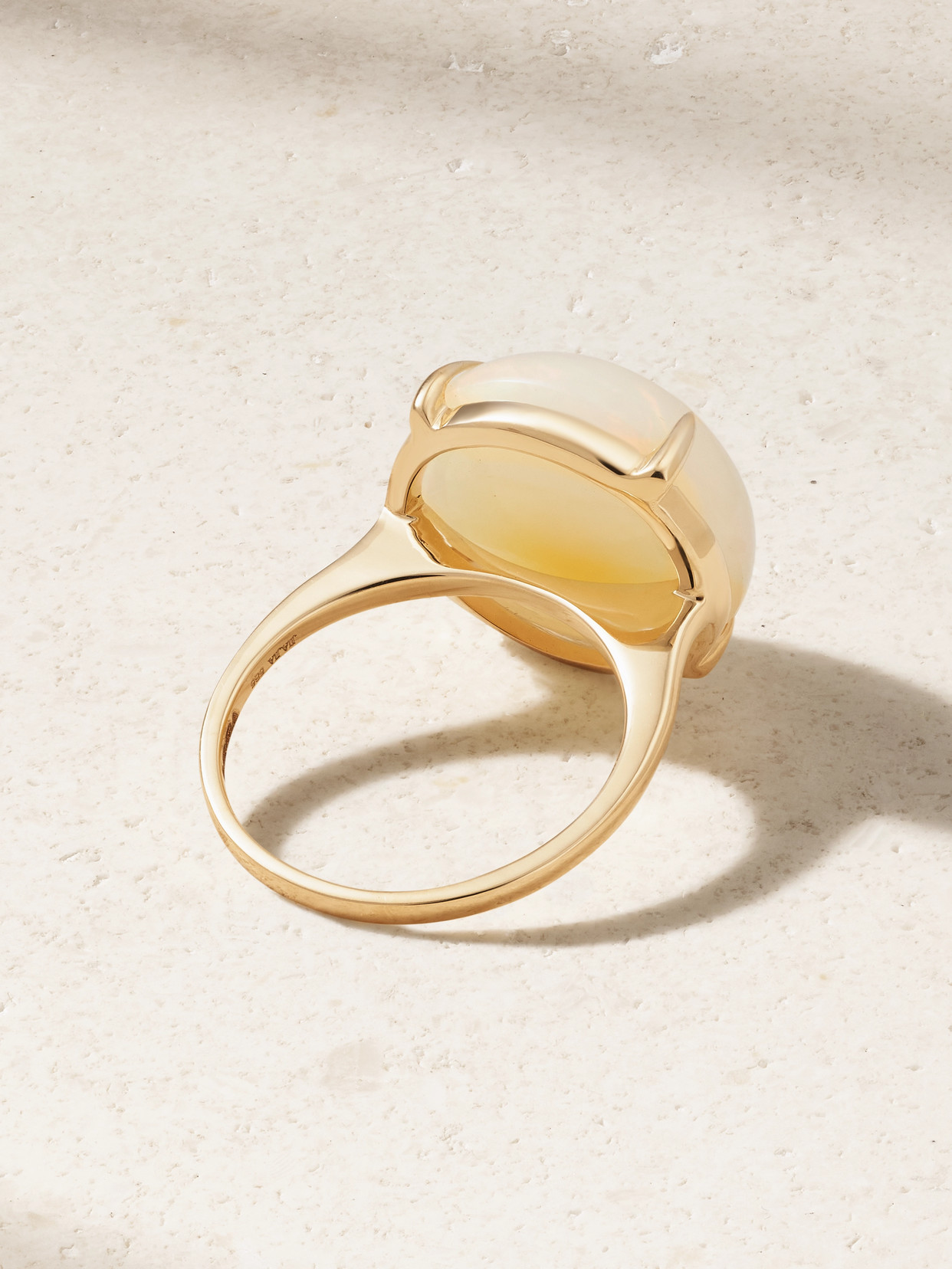 Jia Jia Jumbo Gold Opal Ring In White