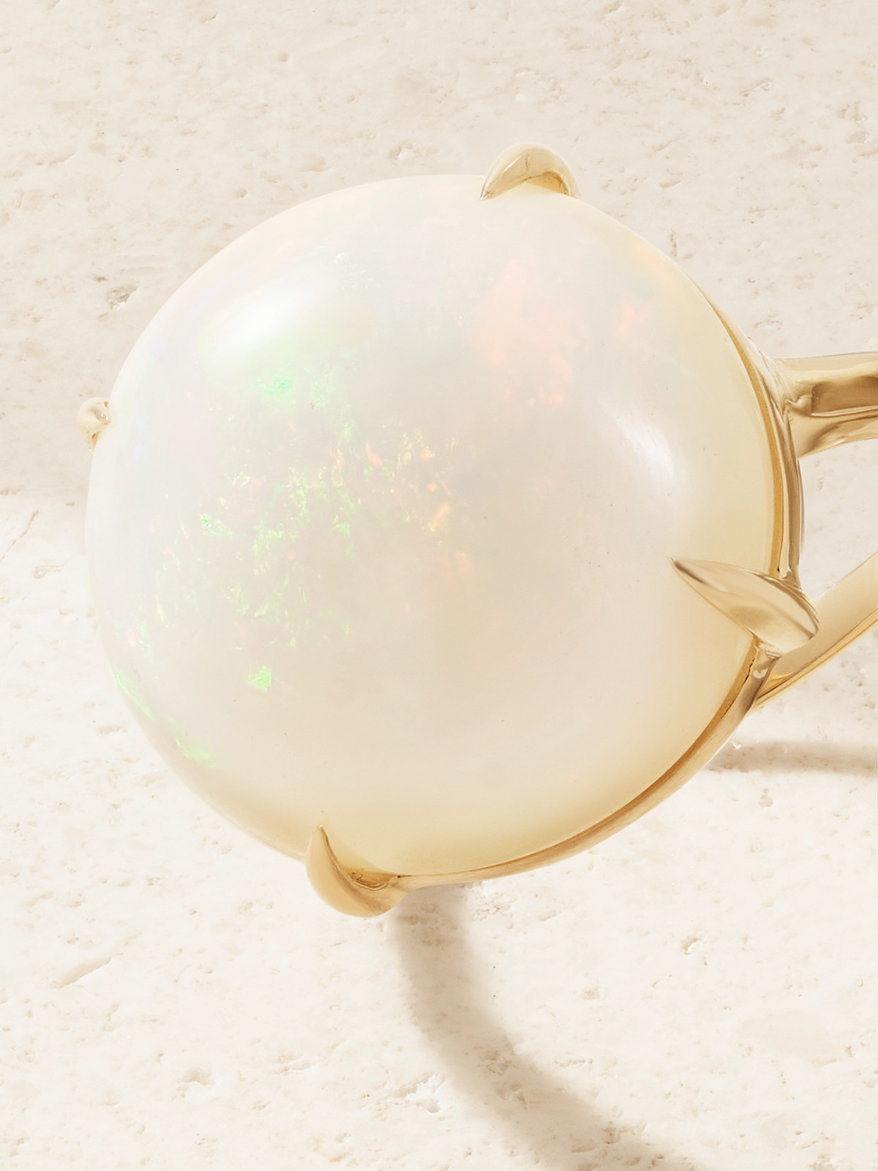 Jia Jia Jumbo Gold Opal Ring In White
