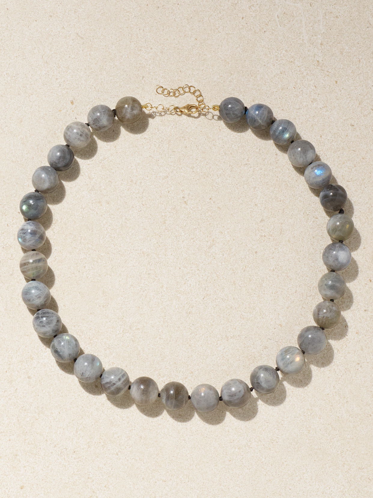 Jia Jia Gold Labradorite Necklace In Gray
