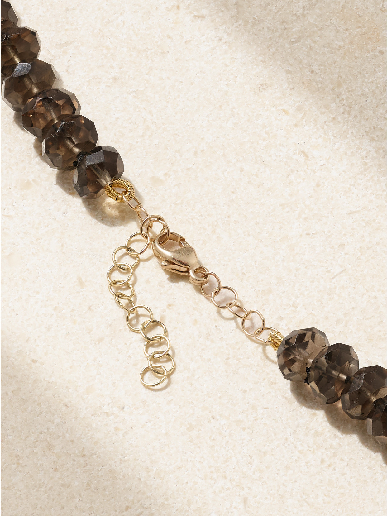 Jia Jia Gold Smoky Quartz Necklace In Brown