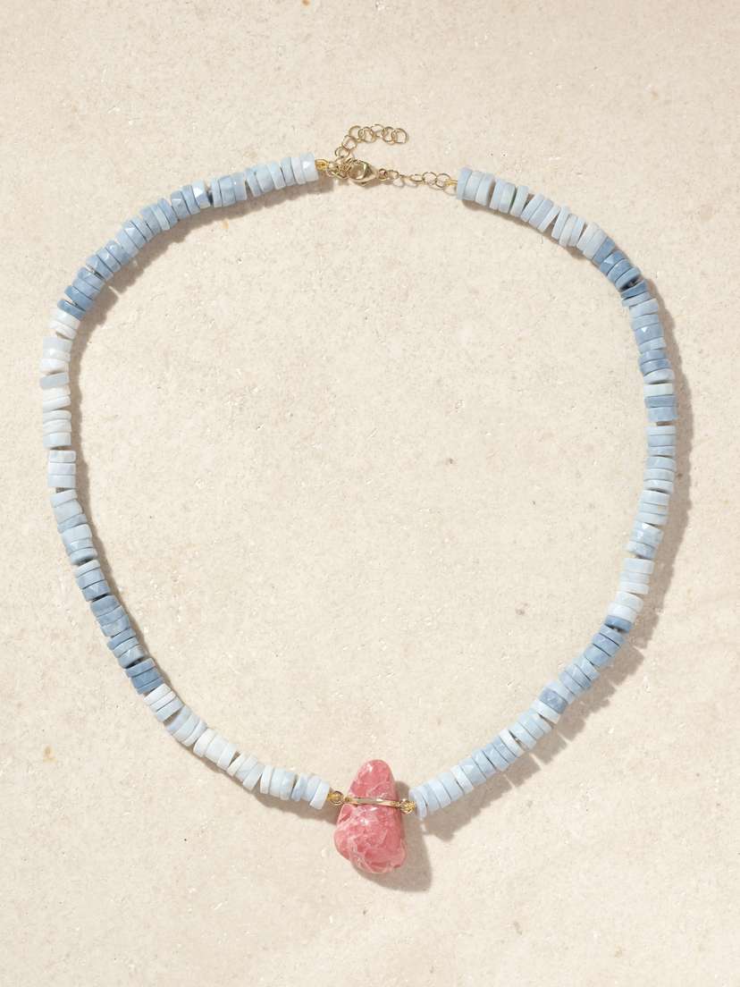 JIA JIA Aurora Gold, Rhodochrosite And Opal Necklace