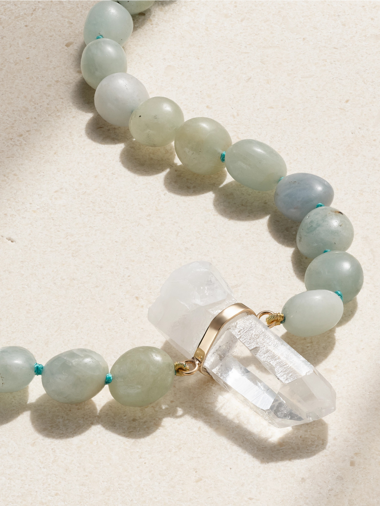 Jia Jia Gold, Jade And Quartz Necklace