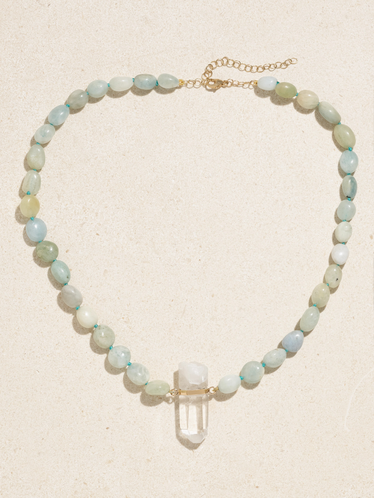 Jia Jia Gold, Jade And Quartz Necklace
