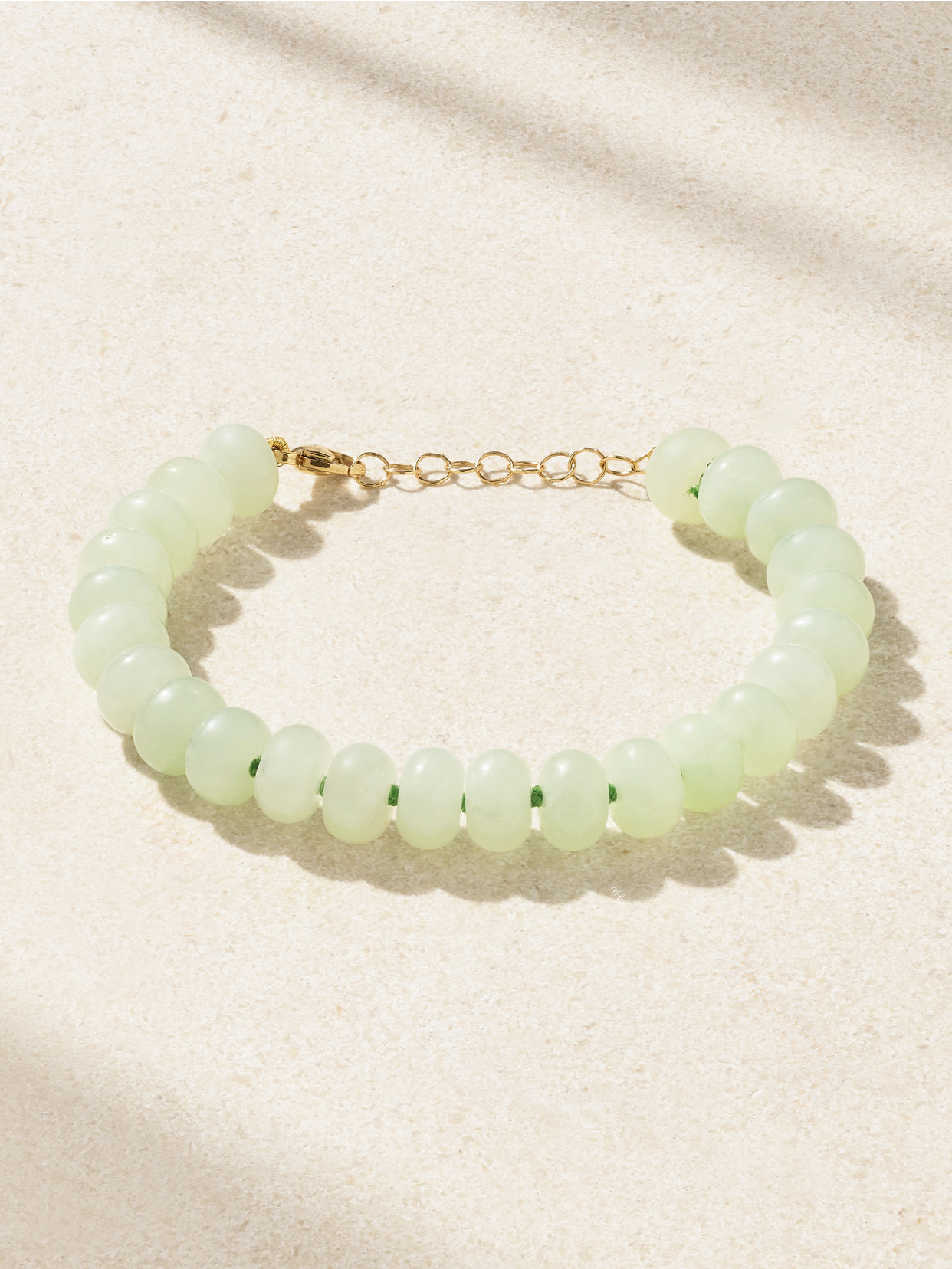 JIA JIA - Gold Jade Bracelet - Green