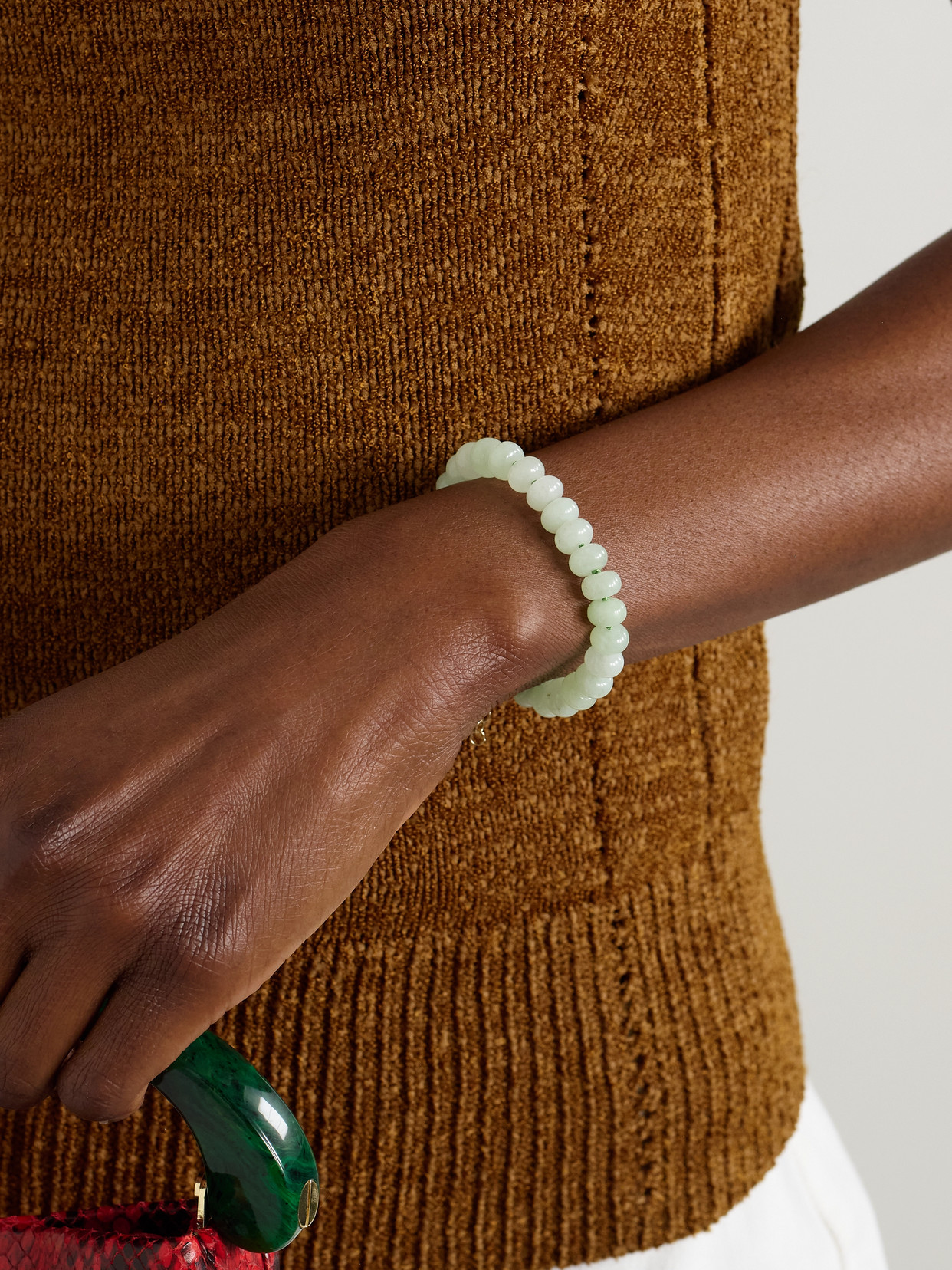 Jia Jia Gold Jade Bracelet In Green