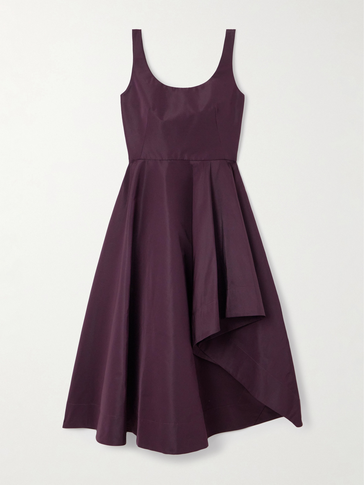 Alexander Mcqueen Asymmetric Midi Dress In Purple