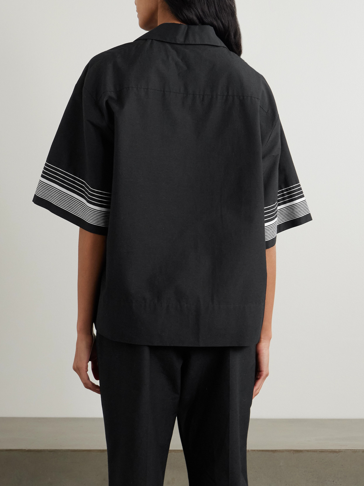 Leopold Embroidered Cotton-Blend Blouse