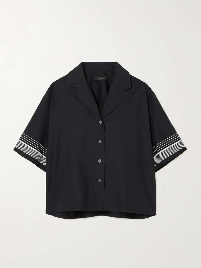 Joseph Leopold Embroidered Cotton-blend Blouse