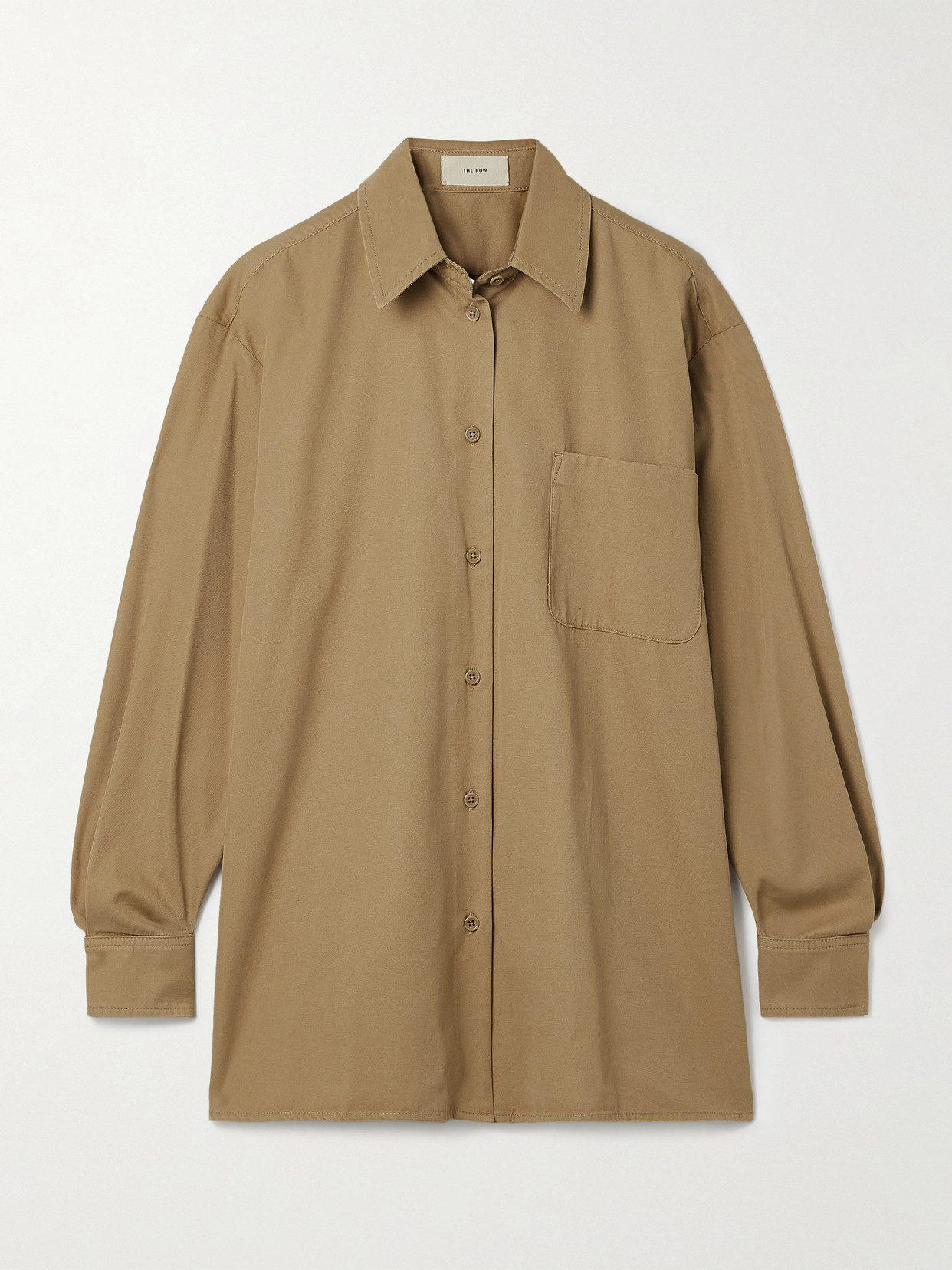 The Row Tansy Oversized Cotton And Cashmere-blend Twill Shirt