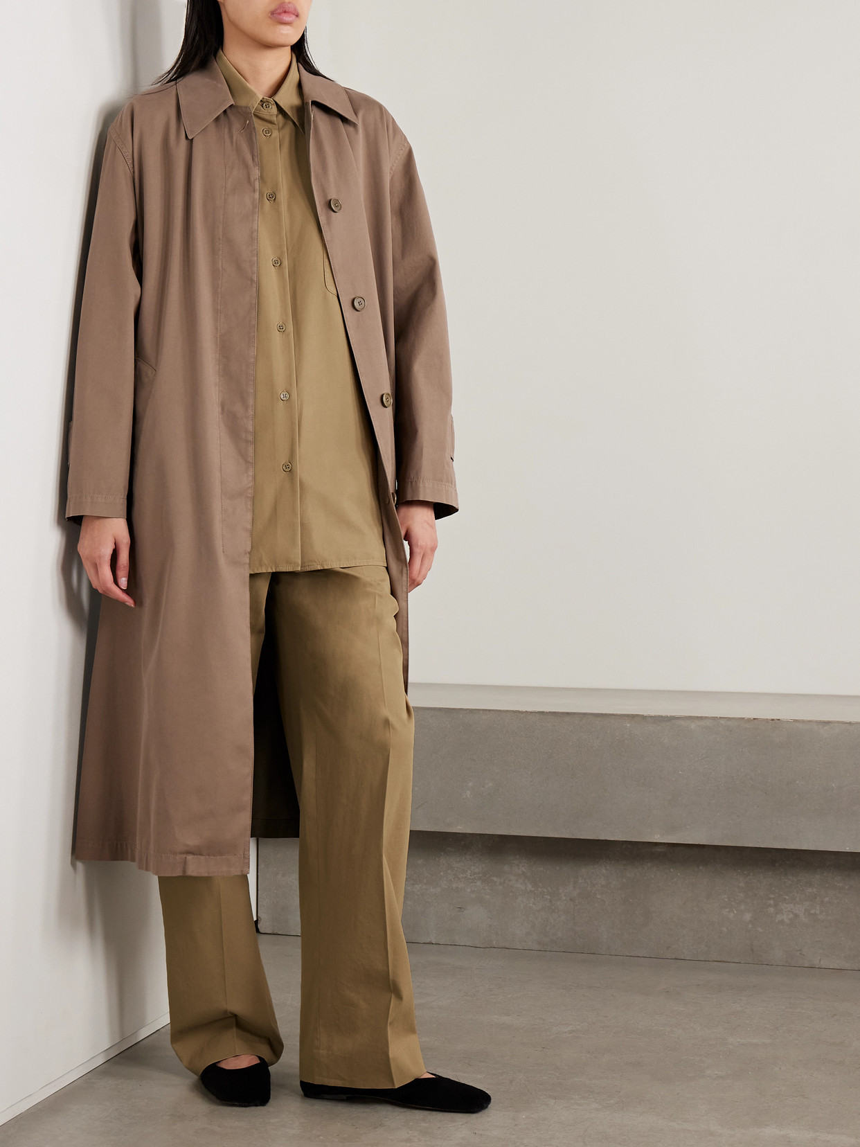 Tansy Oversized Cotton And Cashmere-Blend Twill Shirt