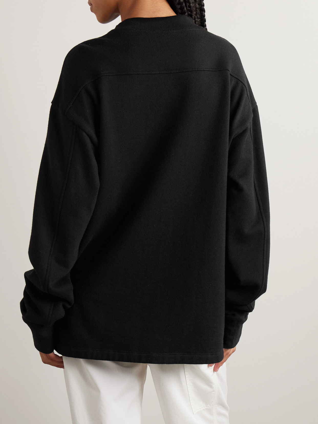 The Row Amira Cotton And Cashmere-blend Jersey Sweater