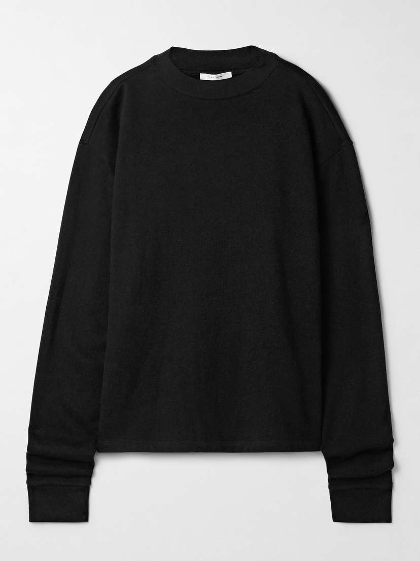 The Row Amira Cotton And Cashmere-blend Jersey Sweater