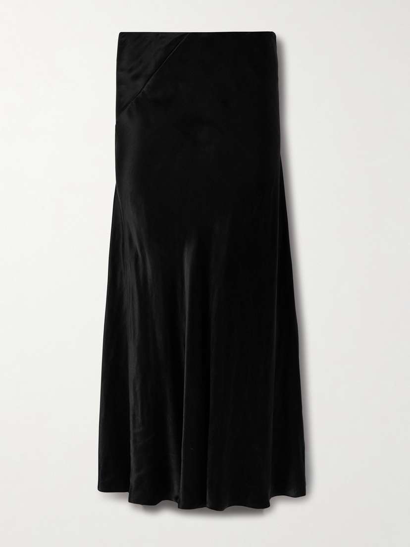 The Row Luce Washed-satin Maxi Skirt