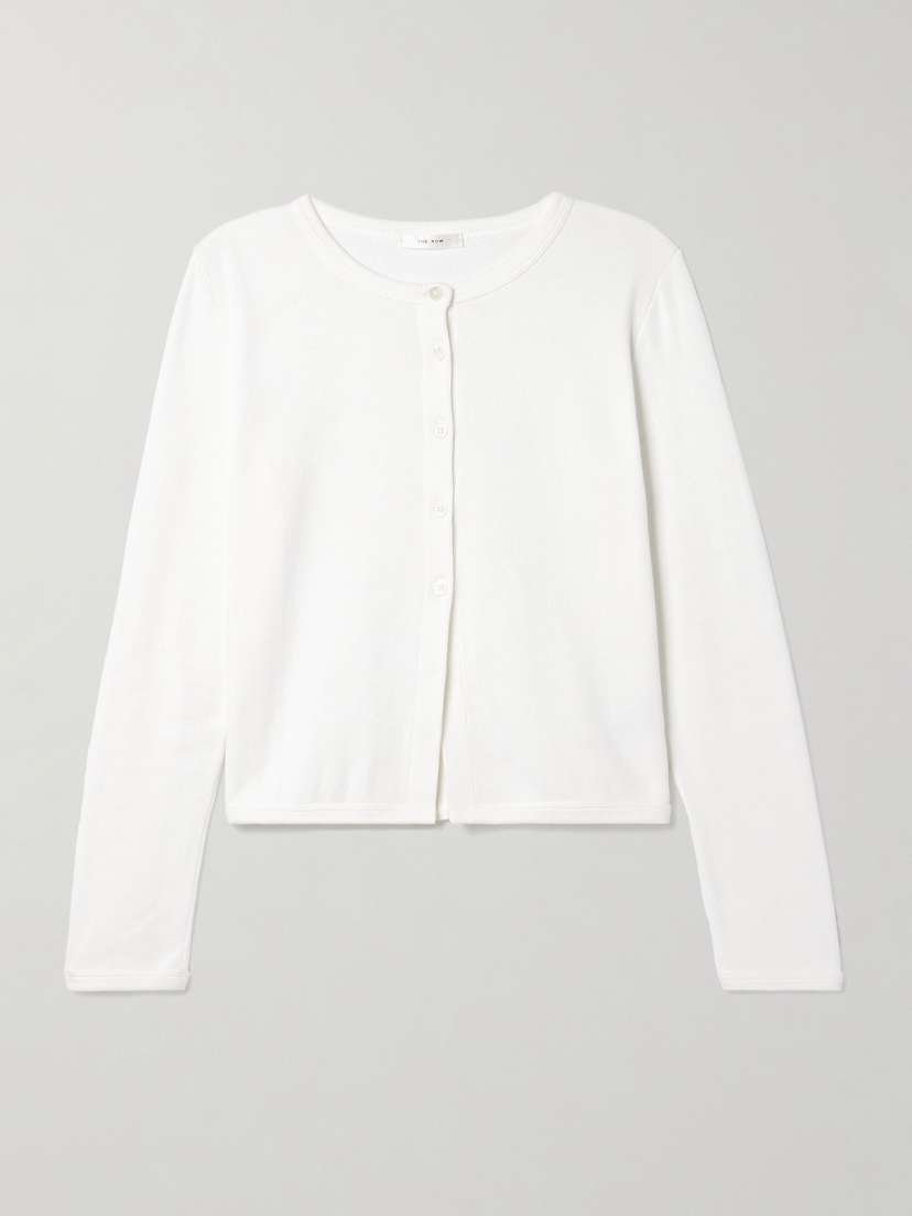 The Row Gretas Cotton-jersey Cardigan