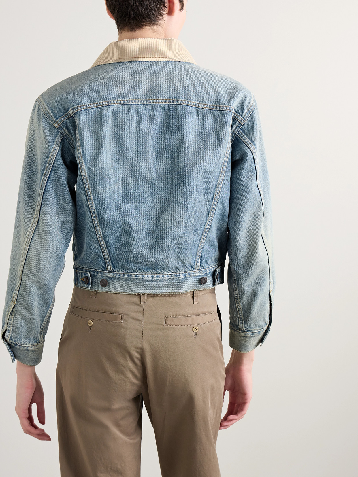 The Row Collared Jacket With Chest Pockets And Long Sleeves In Blue