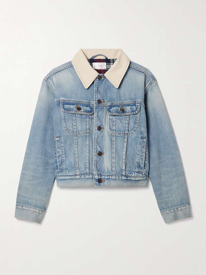 The Row Joras Twill-trimmed Denim Jacket
