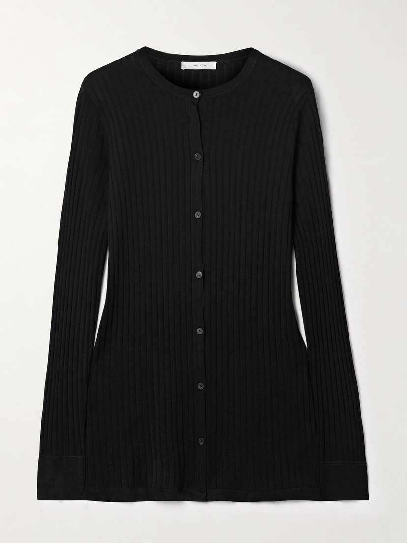 The Row Kanya Ribbed-knit Cardigan