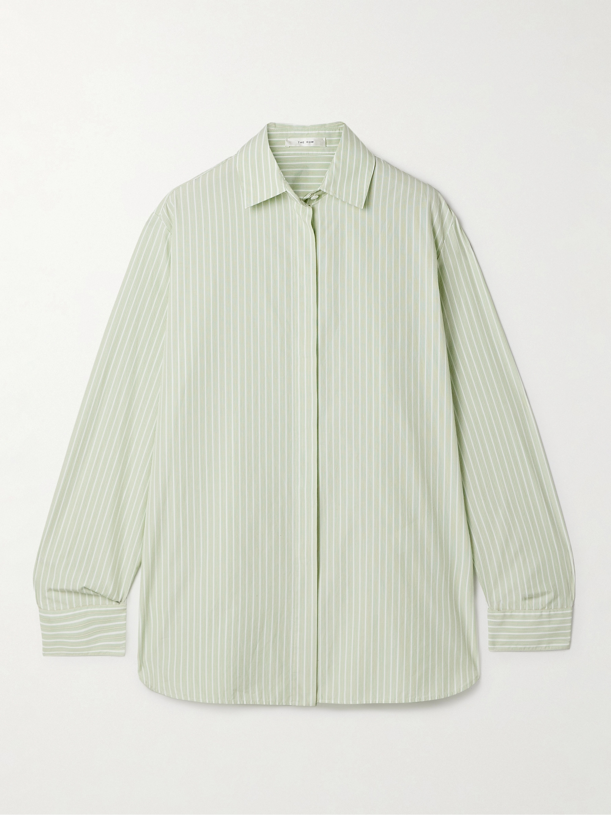 The Row Vanda striped cotton-poplin shirt thumbnail