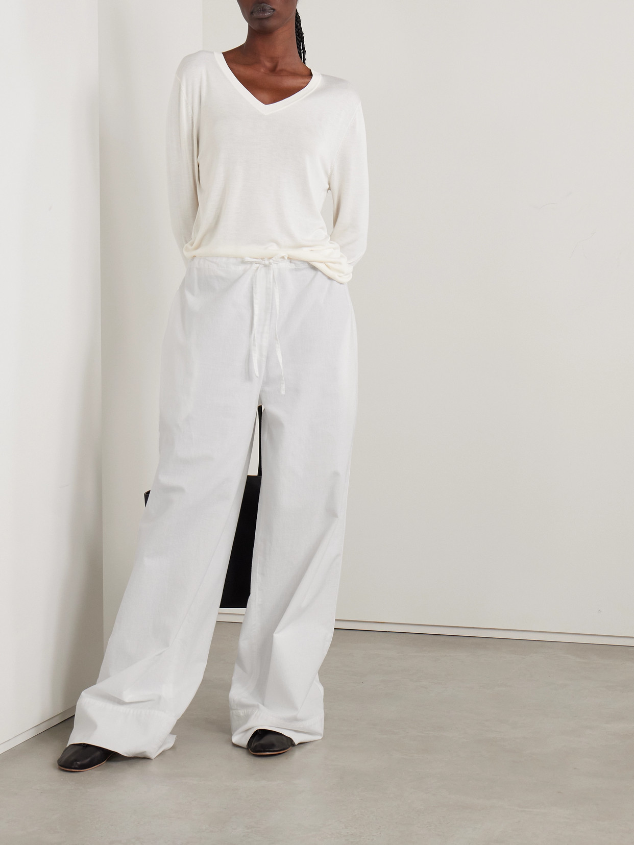 Shop The Row Enea Cotton Wide-leg Pants