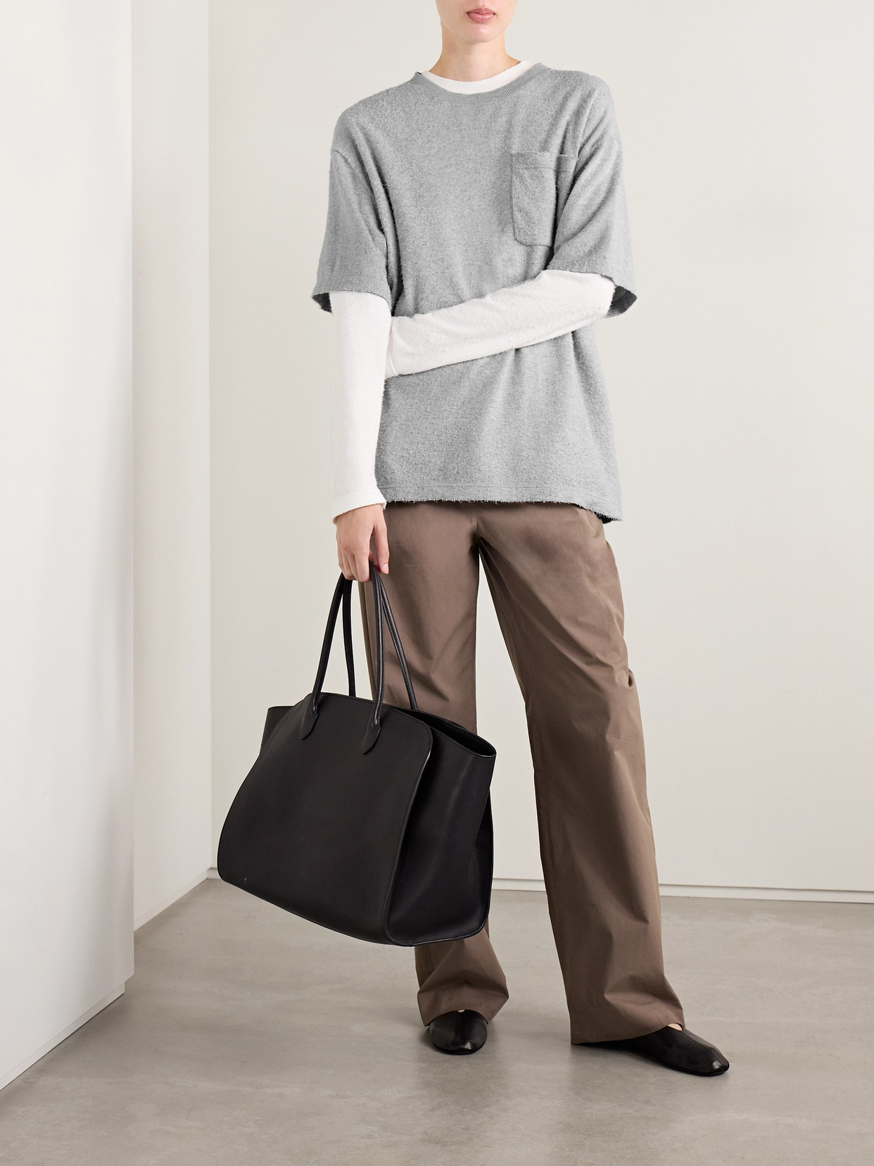 The Row Kaddy Oversized Brushed Cotton-jersey T-shirt