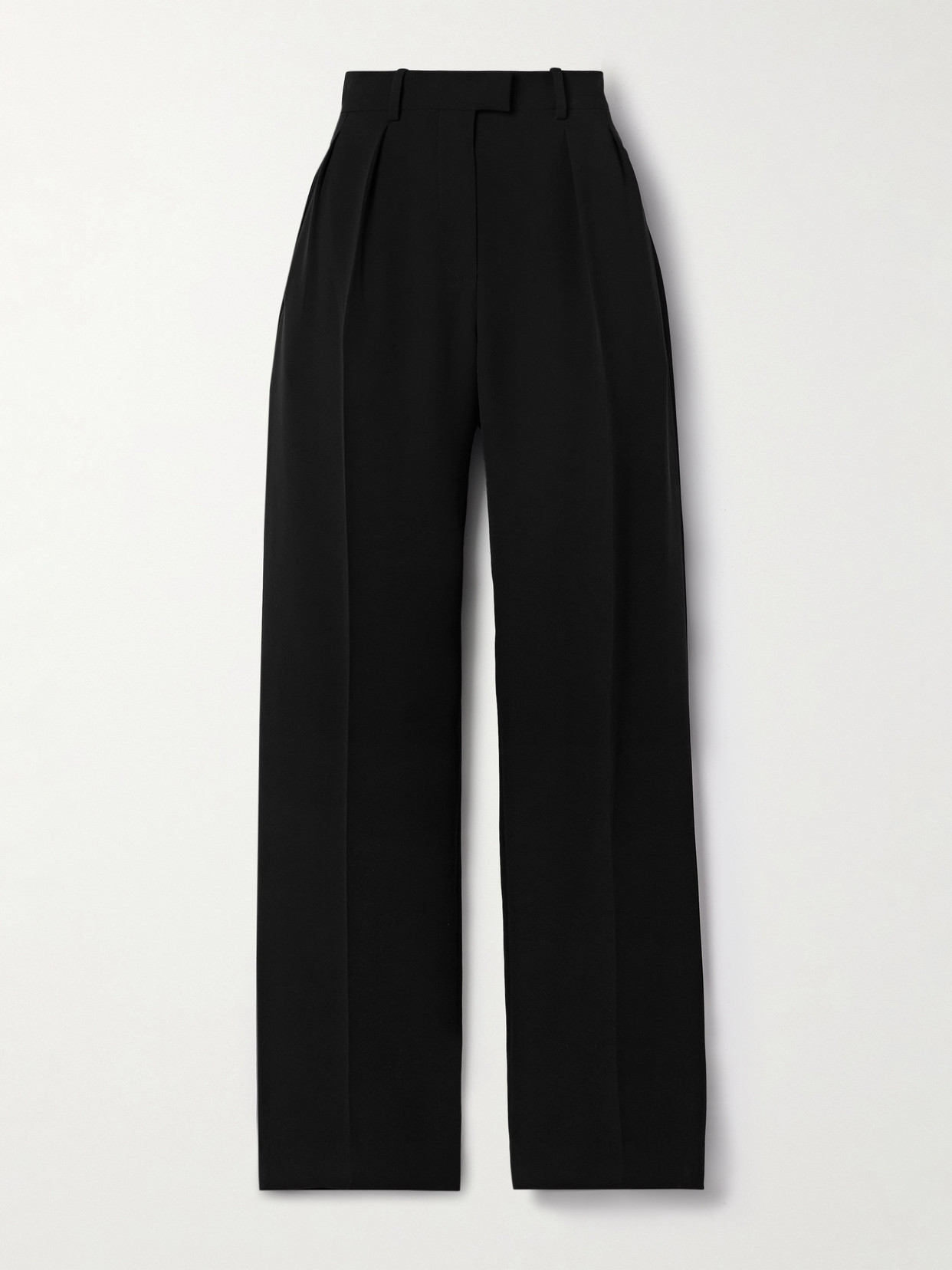 The Row Alfidis Pleated Cotton-crepe Wide-leg Pants