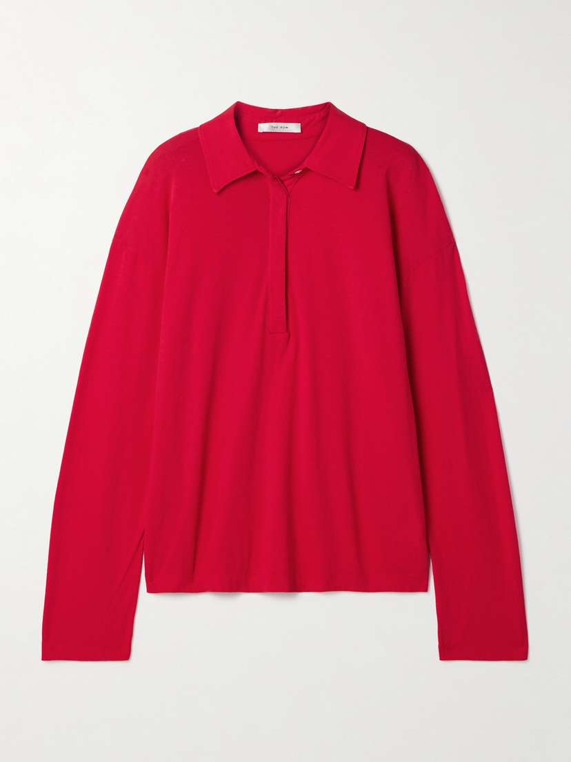 The Row Roddie Brushed Cotton-jersey Polo Shirt