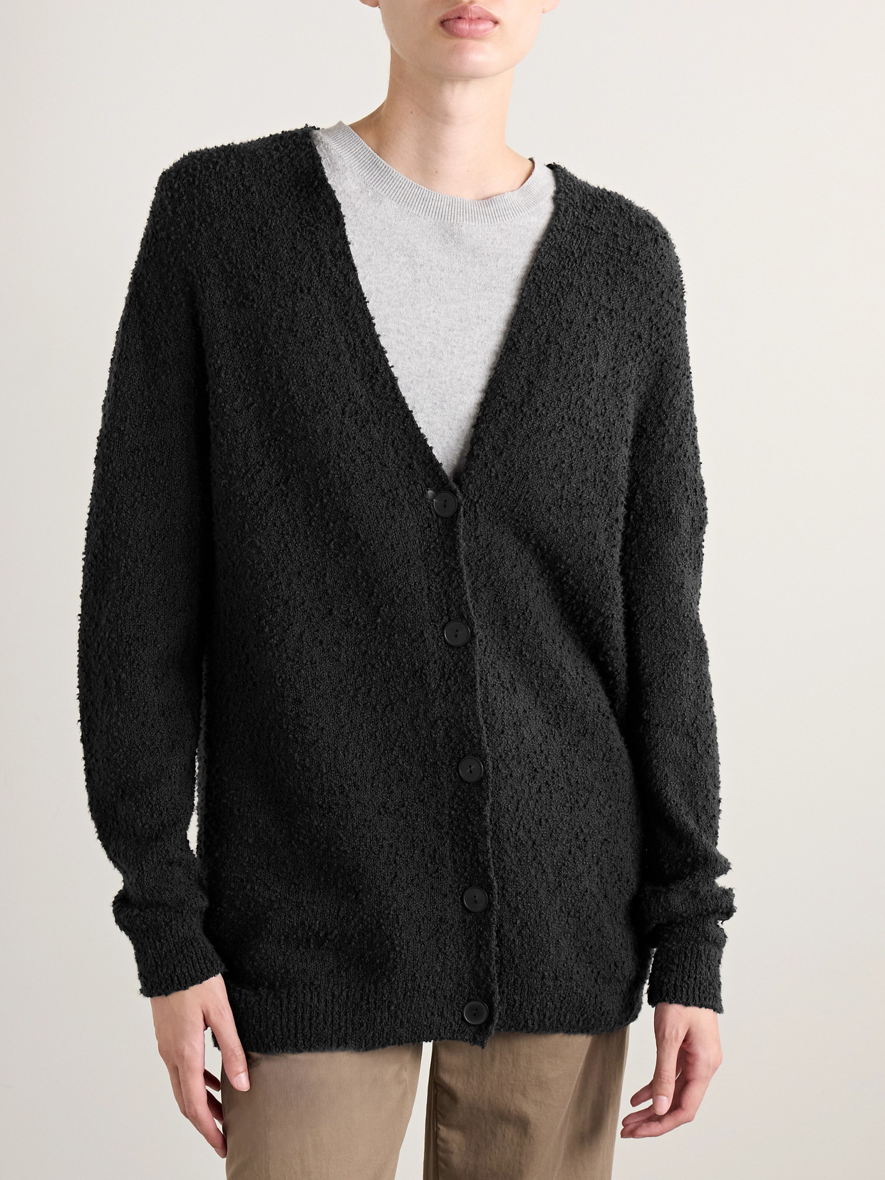 The Row Krystal Cotton-bouclé Cardigan