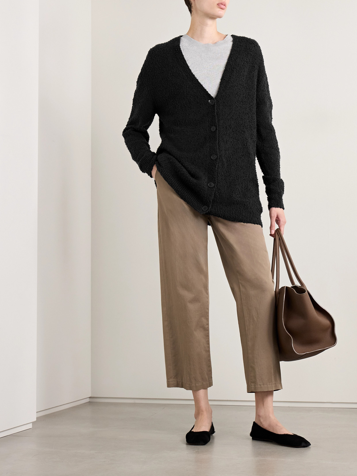 The Row Krystal Cotton-bouclé Cardigan