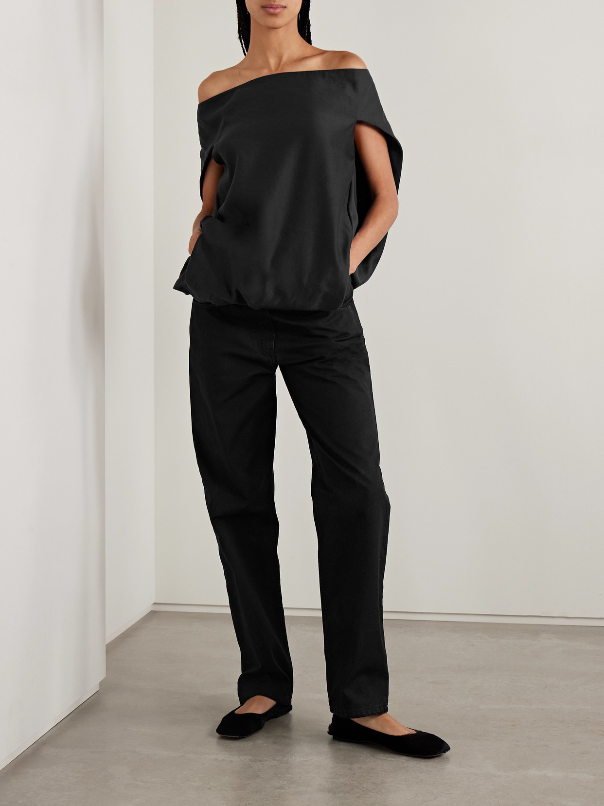 Pallenberg Off-The-Shoulder Wool-Blend Blouse