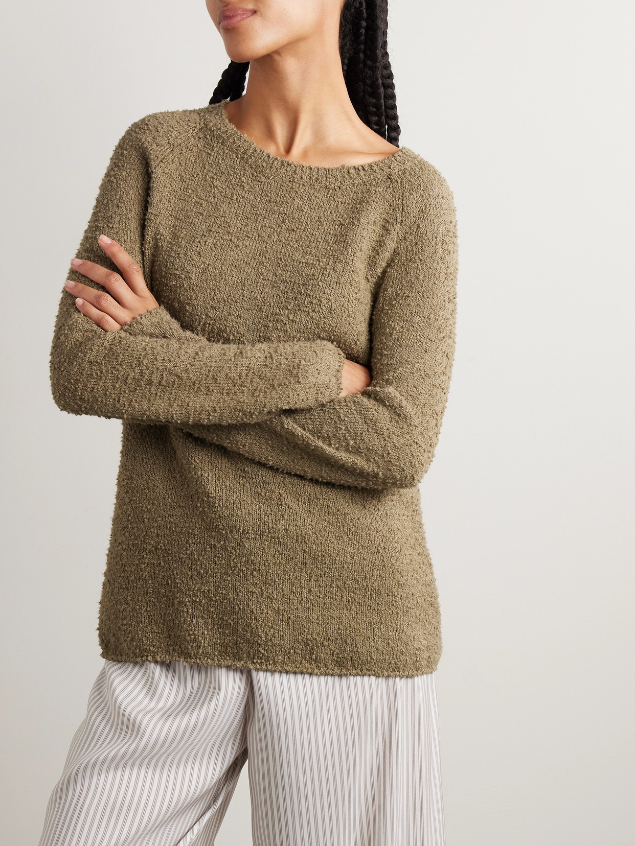 The Row Kathy Sweater - Women's - Cotton/lycra In Brown