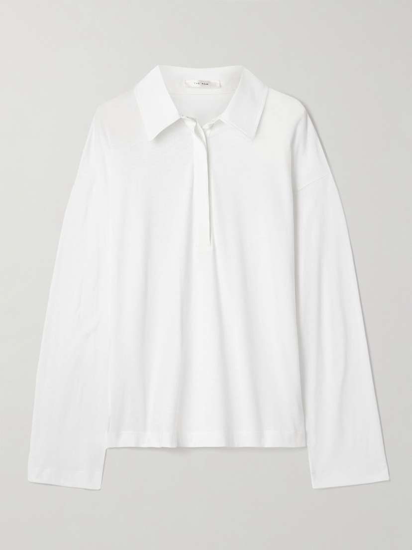 The Row Roddie Brushed Cotton-jersey Polo Shirt
