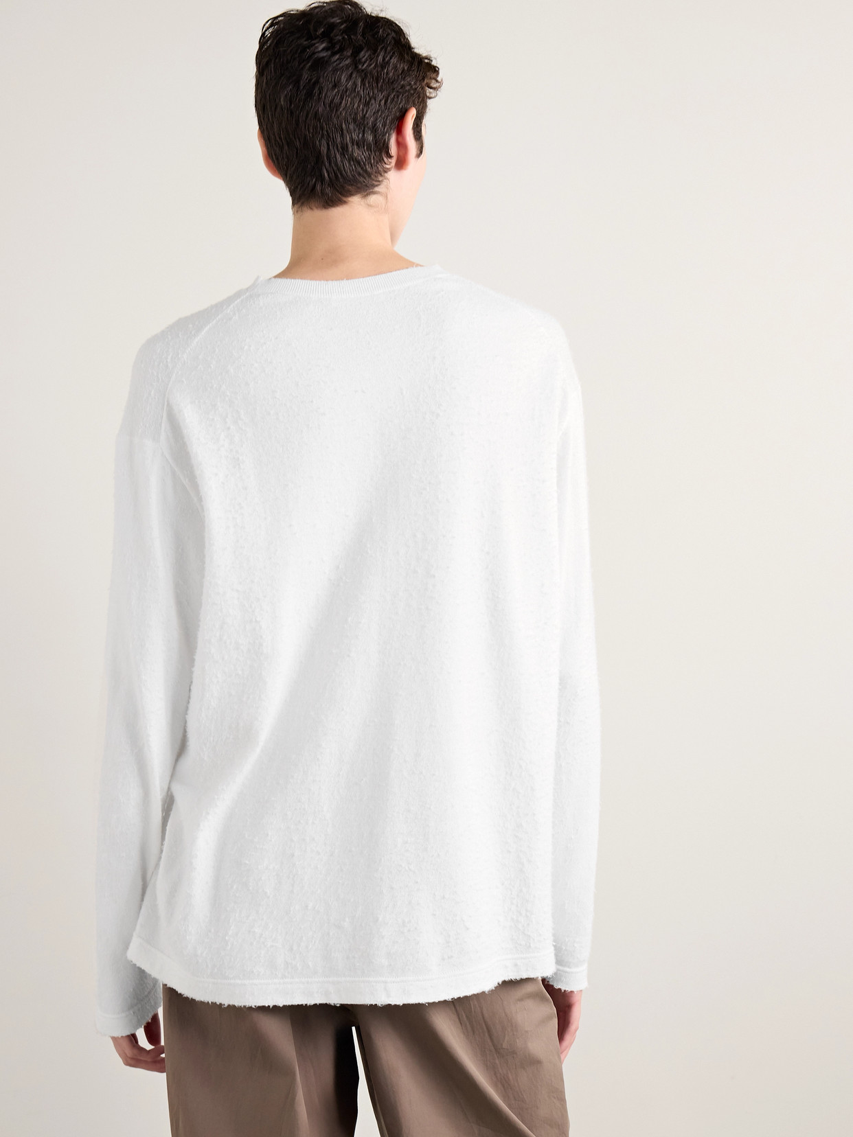 The Row Kabira Oversized Brushed Cotton-jersey T-shirt In White