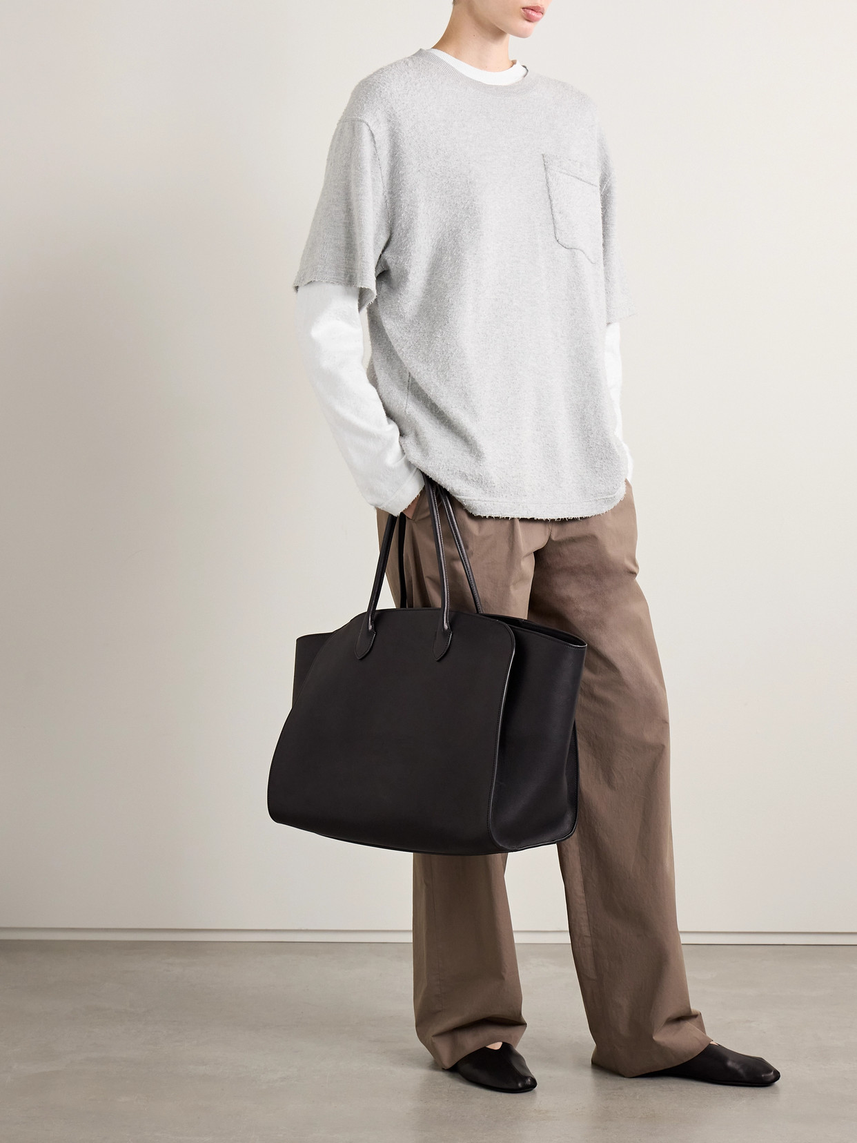 The Row Kabira Oversized Brushed Cotton-jersey T-shirt In White