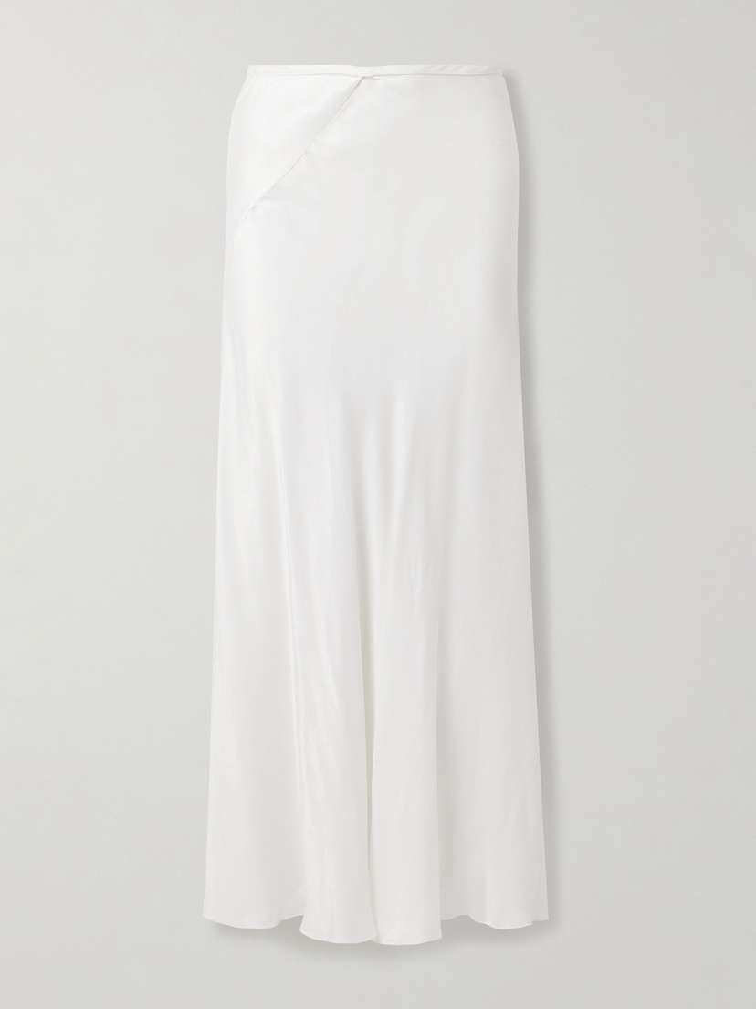 The Row Luce Washed-satin Maxi Skirt