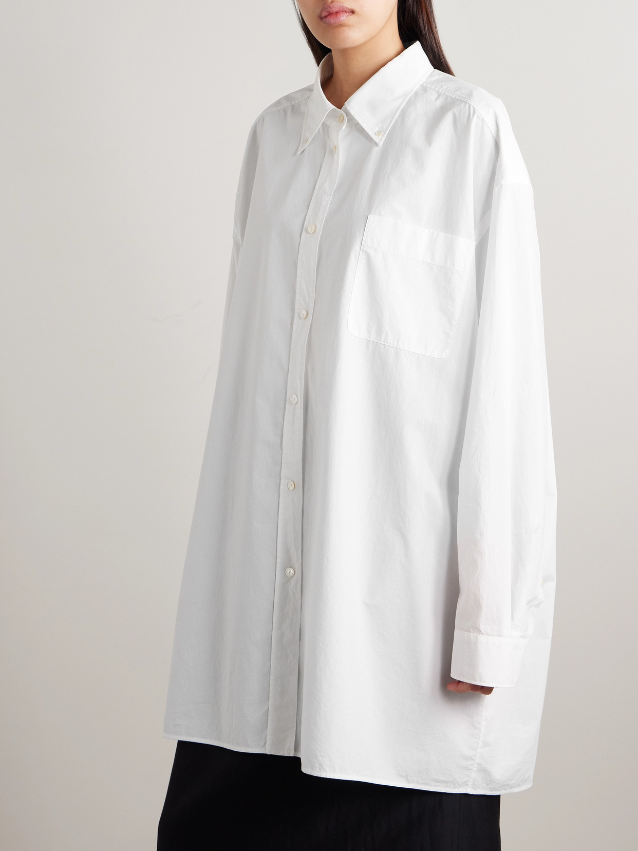 The Row Victoria Oversized Cotton-poplin Shirt
