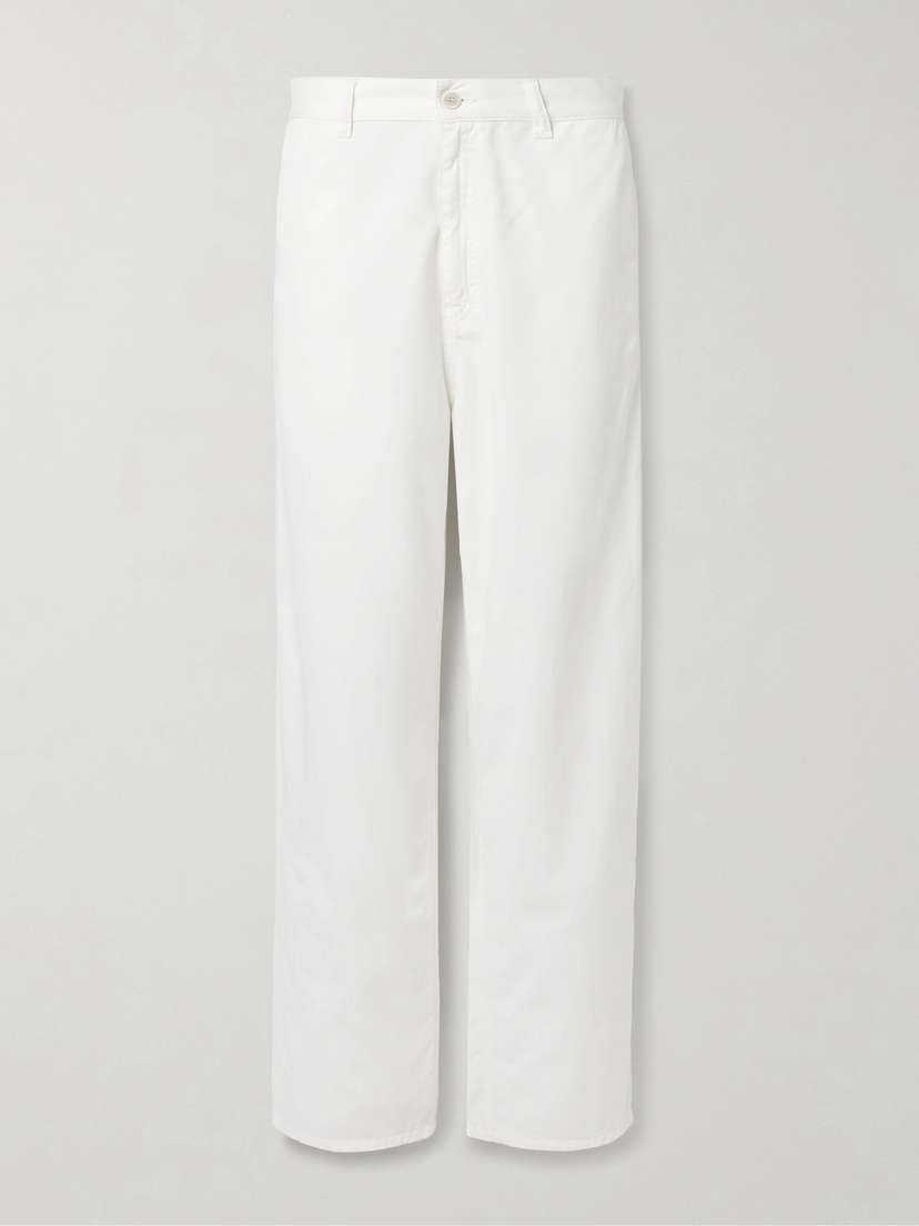 The Row Sharka Cotton And Cashmere-blend Twill Wide-leg Pants