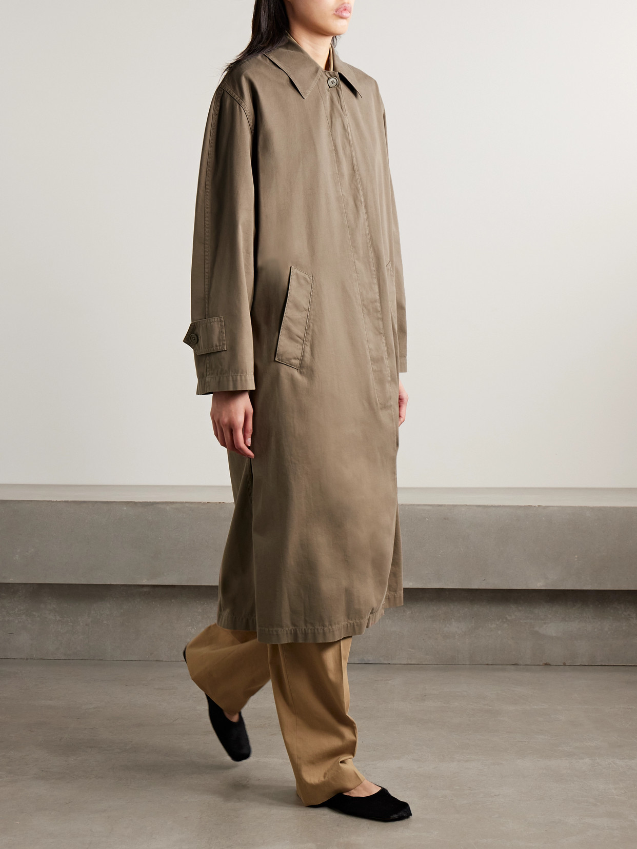 The Row Rocco Cotton And Cashmere-blend Twill Trench Coat