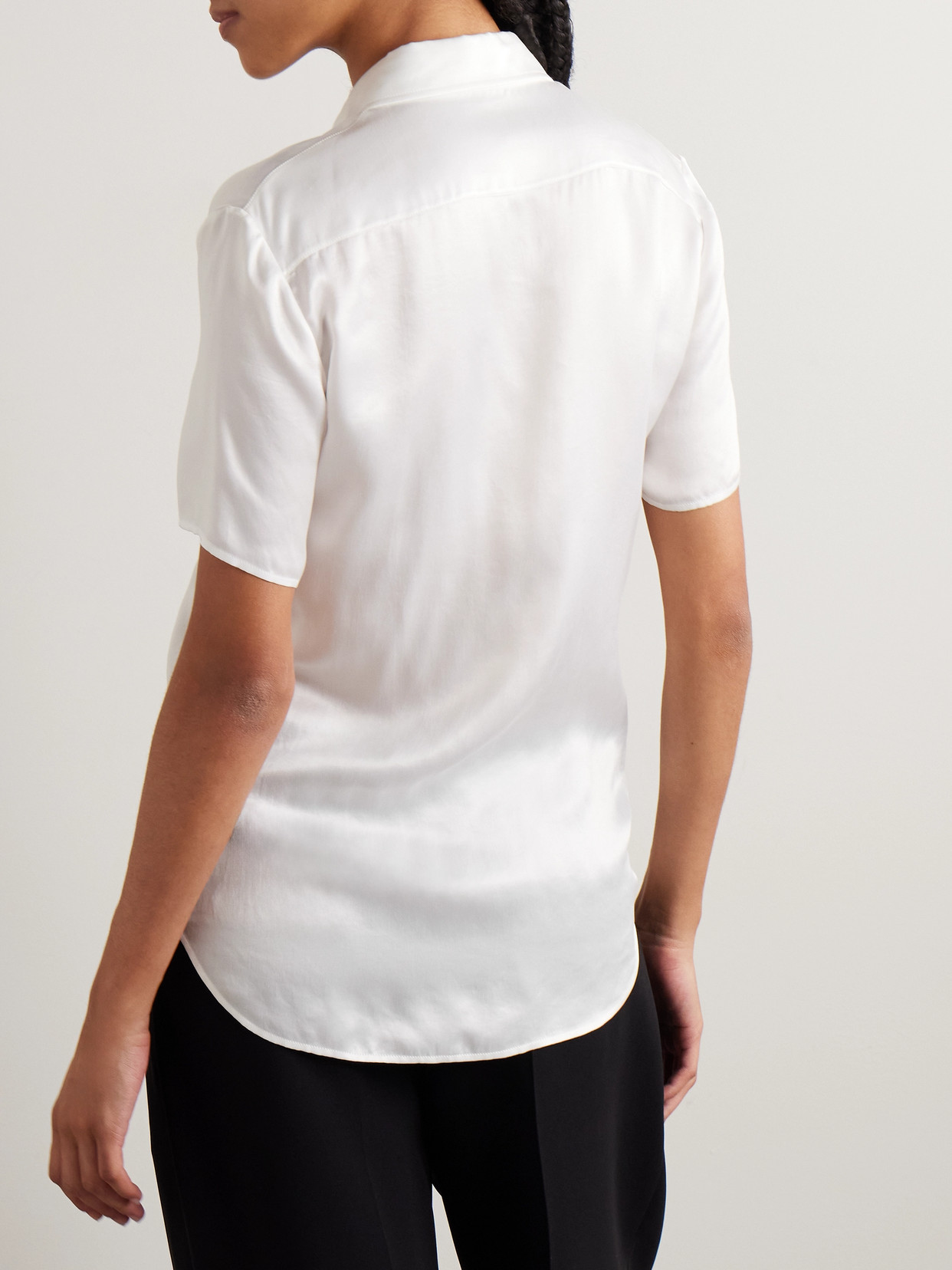 Petrova Washed-Satin Shirt