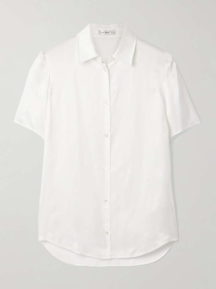 The Row Petrova Washed-satin Shirt