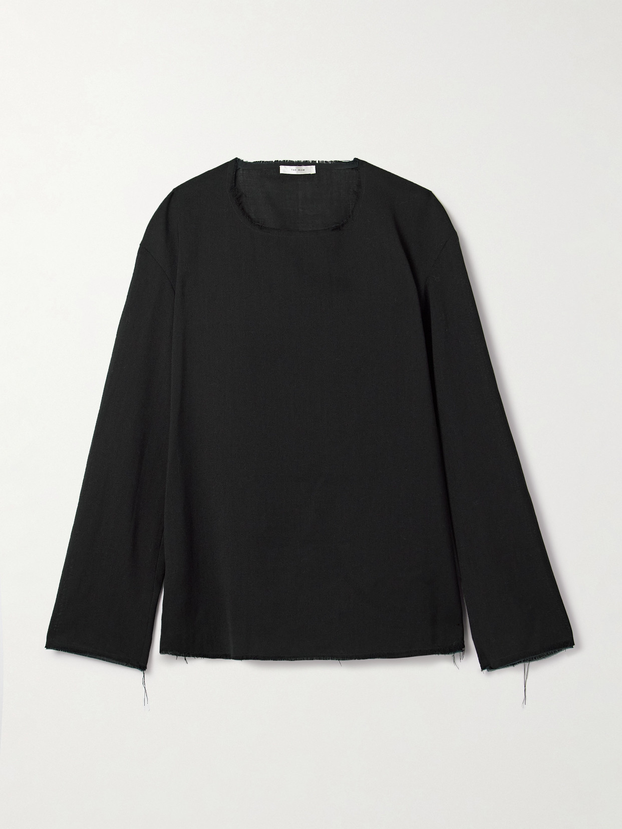 The Row Cattaleya Frayed Wool-canvas Top