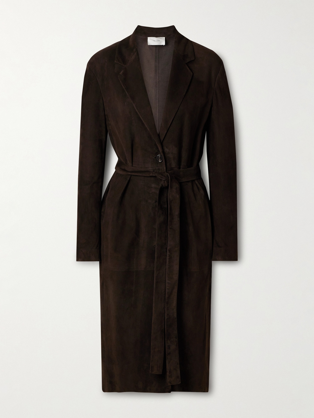 The Row Babilonia Belted Suede Coat