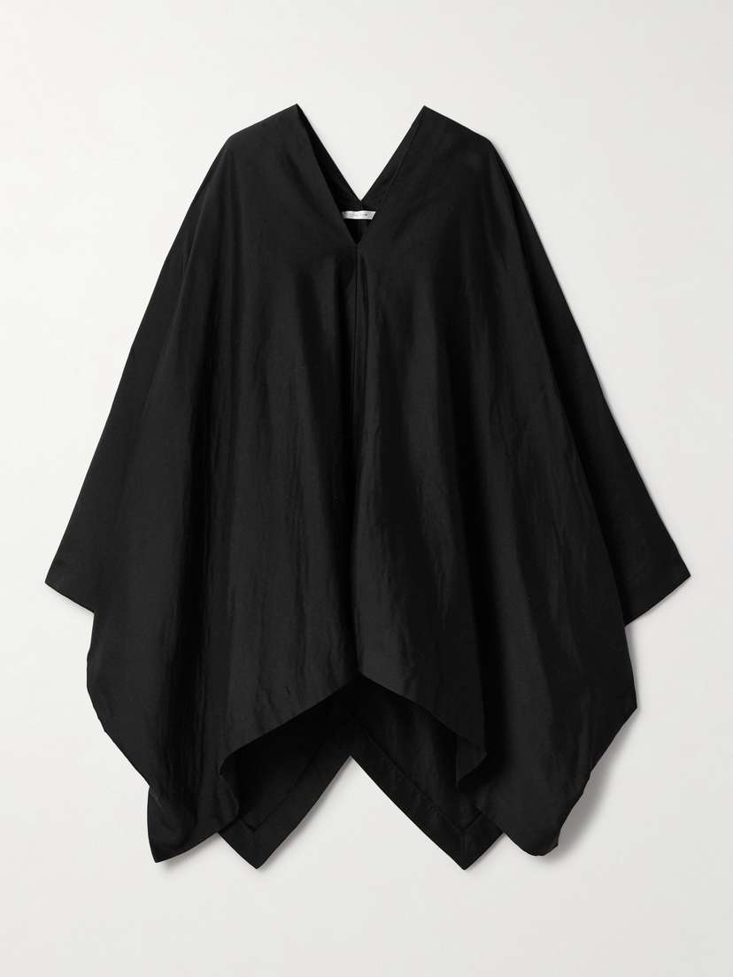 The Row Cedar Oversized Cotton And Silk-blend Poplin Poncho