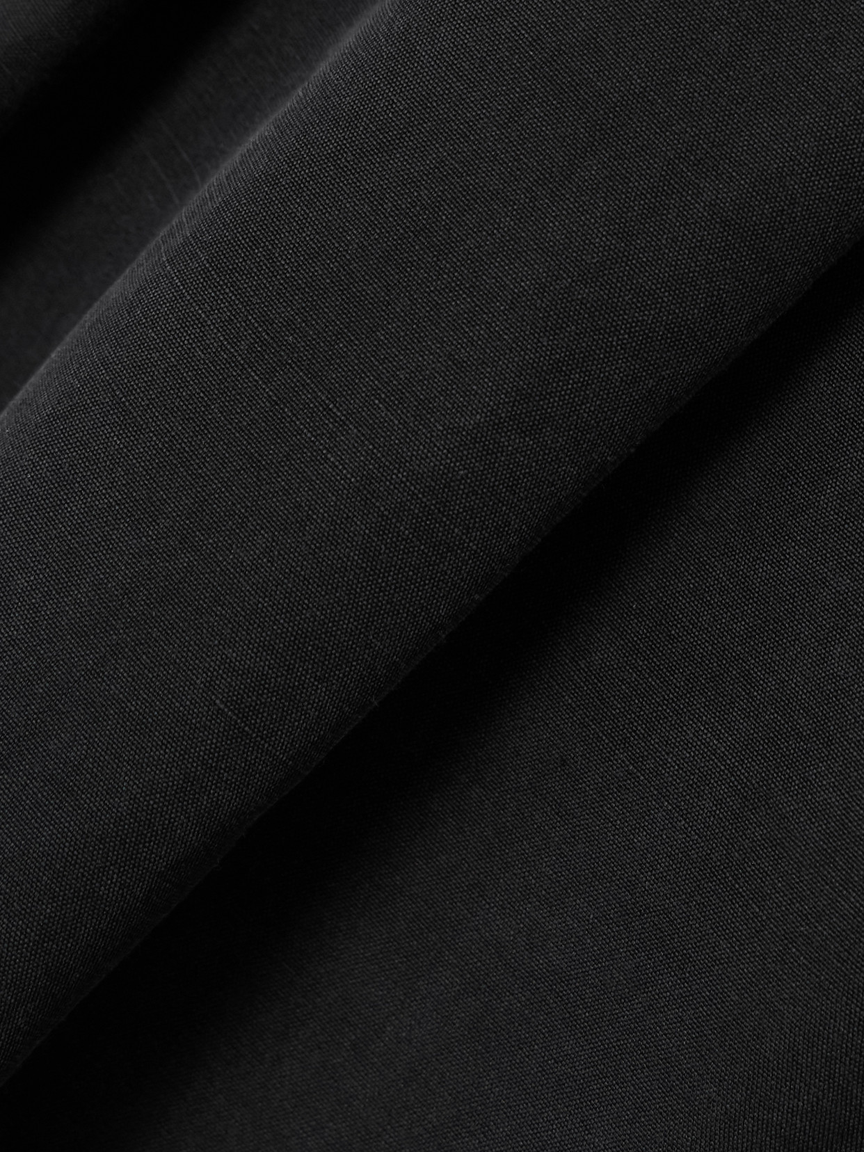 The Row Dyri Pleated Silk-shantung Tapered Pants In Black